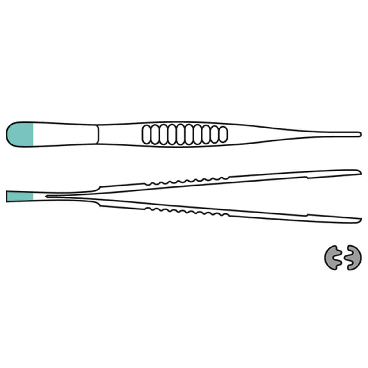 De Bakey Thumb Forceps, 15.5 cm