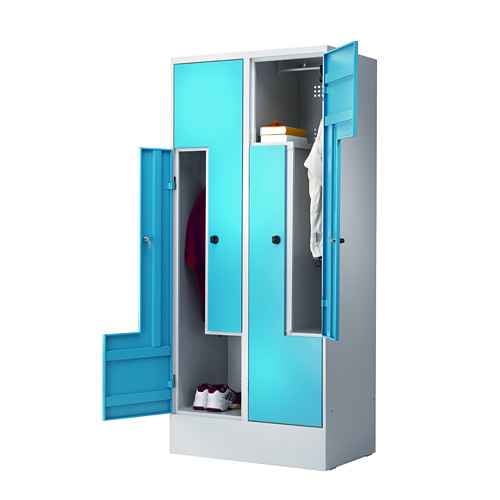 Z Clothes Locker 4 compartments | light grey