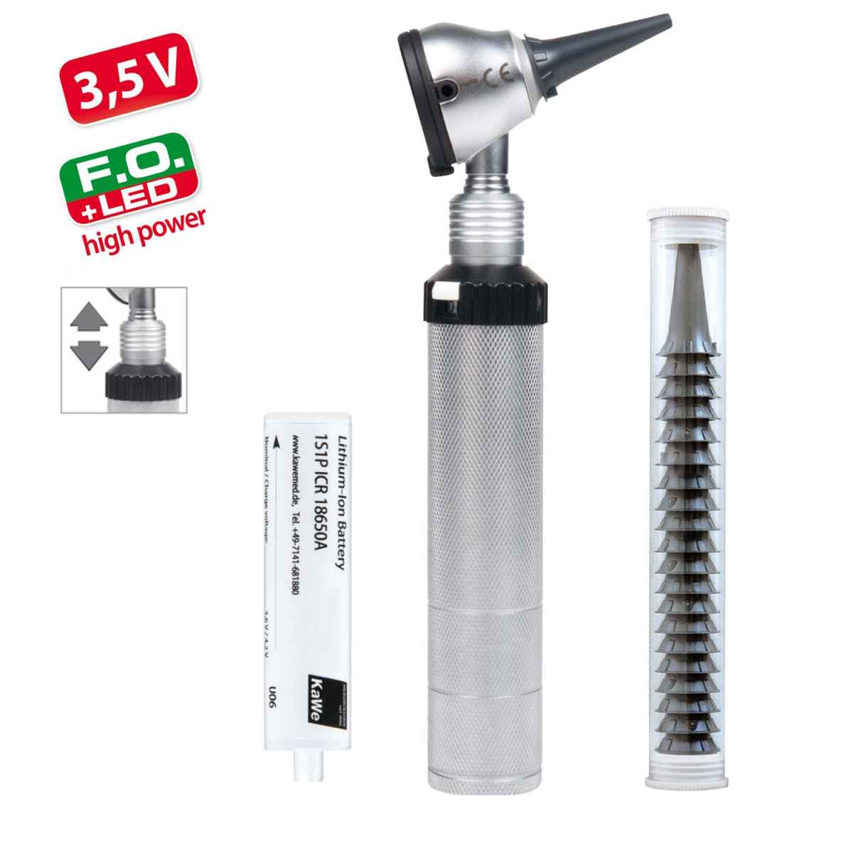 KaWe Eurolight F.O. 30 LED Otoscope 3.5 V High-Power LED