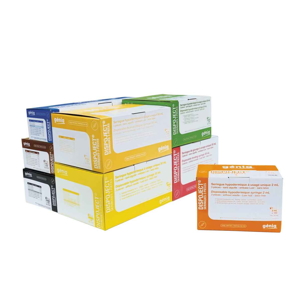 Three-part DISPOJECT® Disposable Syringes 2 ml