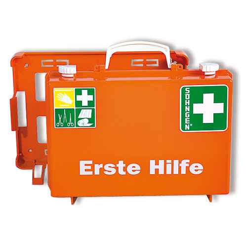 First aid bag with content yellow