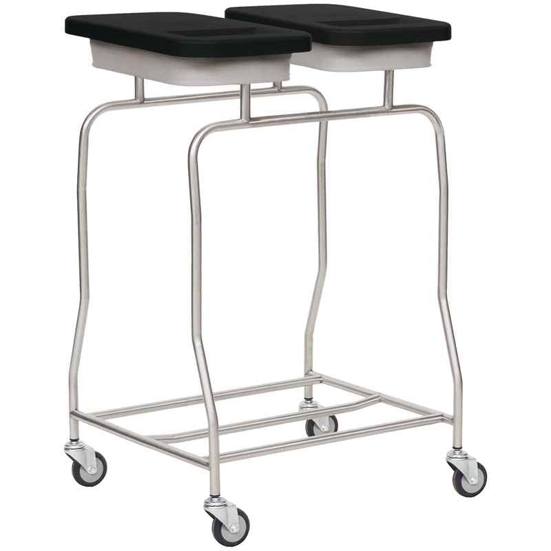 Laundry Trolley, 2 Compartments black