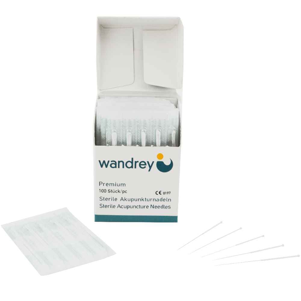 Acupuncture Needles with Silver, Coil Handle 0.30 x 50 mm