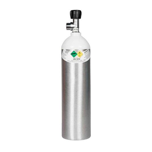 Aluminium Oxygen Tank, filled 1.0 litres