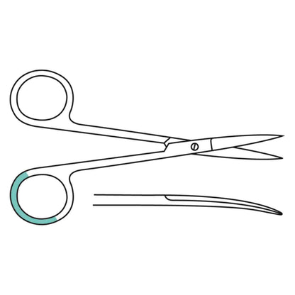 Iris Scissors, 11.5 cm gebogen