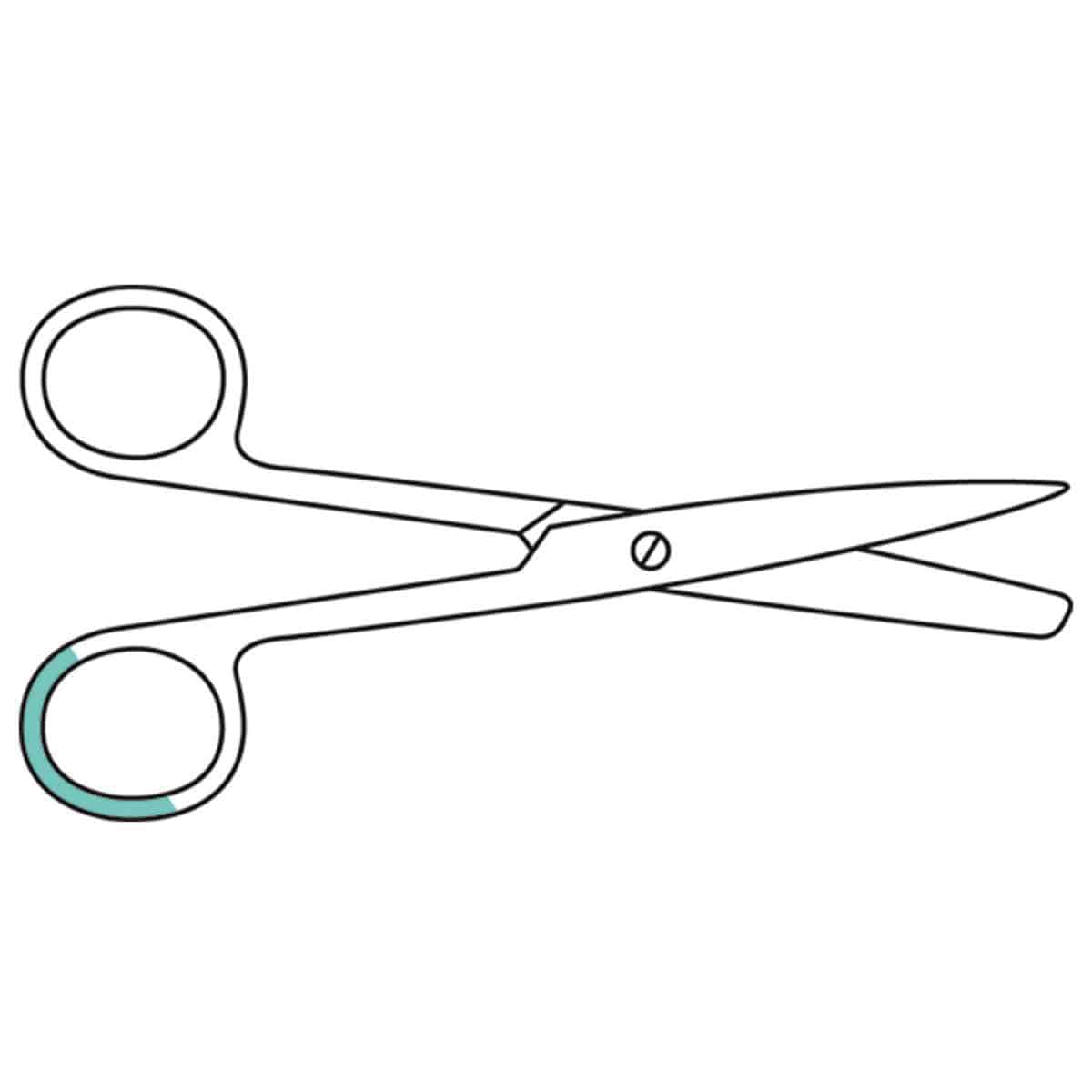 Surgical Scissors pointed/blunt, 14.5 cm