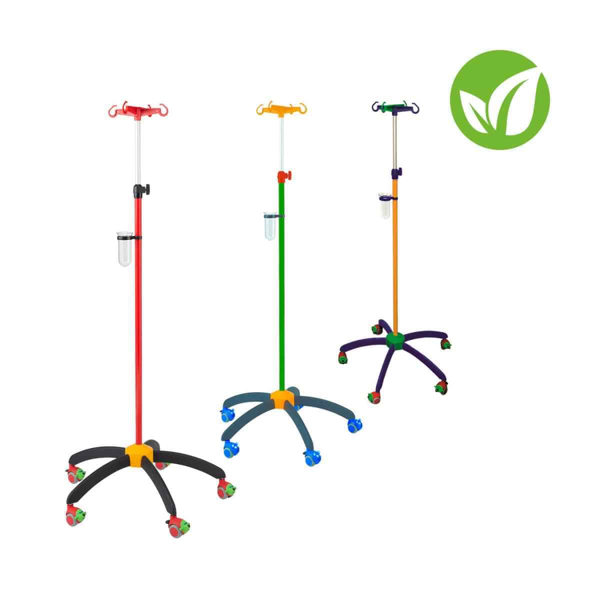 Rainbow Children's IV Stand red