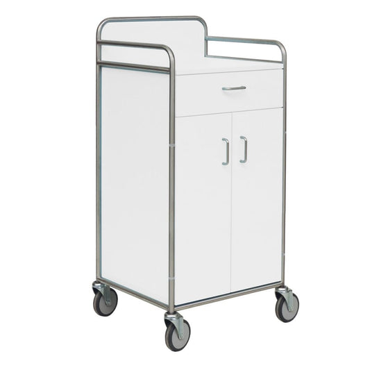 Mobile Cupboard Trolley white