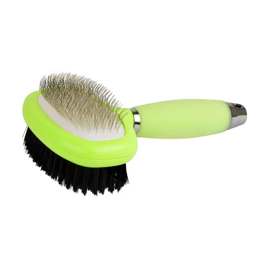Double-Sided Fur Brush with soft-handle
