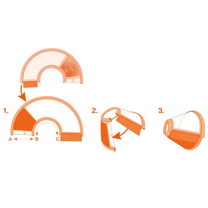 VELFAST® Elizabethan Collar Set, padded 30 cm