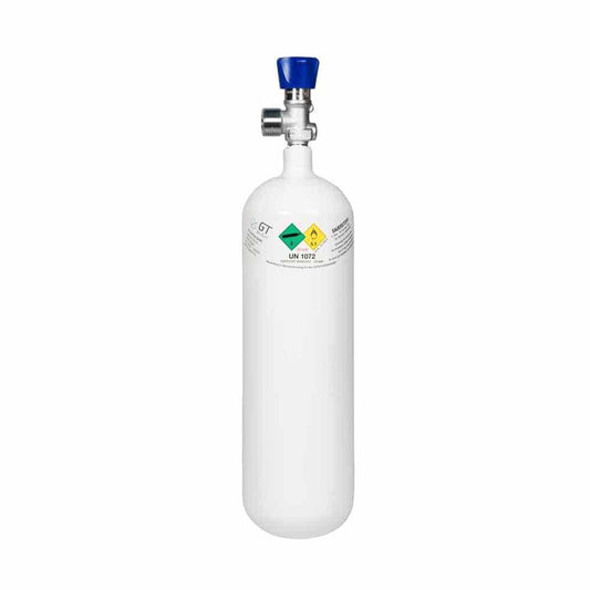 Light Steel Oxygen Tank, filled 2 Liter