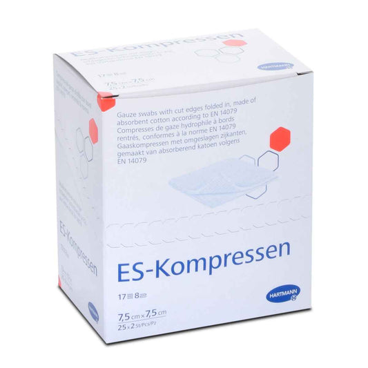 ES Sterile Compresses, sterile 7.5 x 7.5 cm
