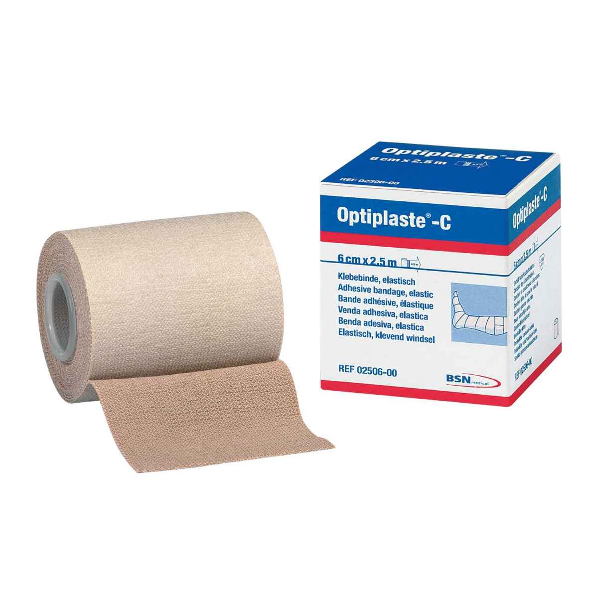 Optiplaste-C Elastic Adhesive Bandage 8cm