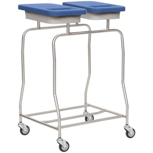 Laundry Trolley, 2 Compartments blue