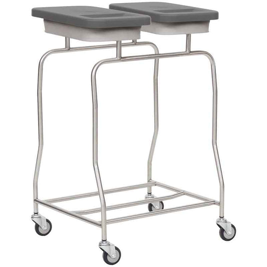 Laundry Trolley, 2 Compartments grey