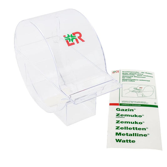 Combination Dispenser for Rolled Dressing Materials