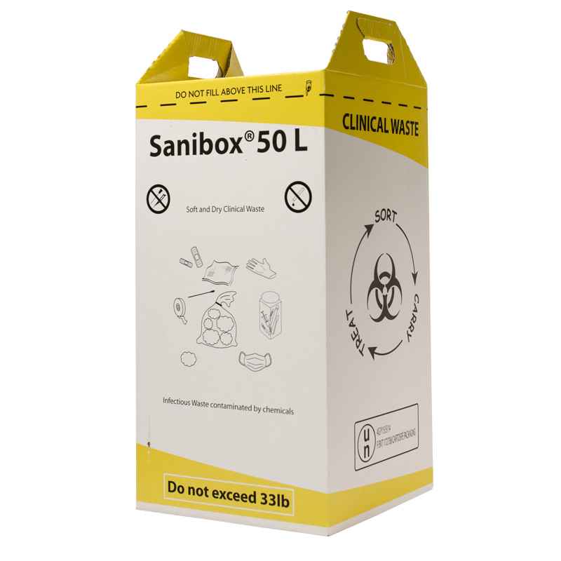 «Sanibox» Clinical Waste Box 50 Litres (tall)