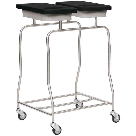 Laundry Trolley, 2 Compartments black