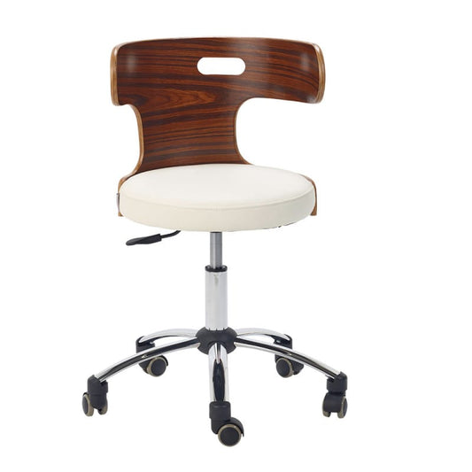 Designer Swivel Stool white
