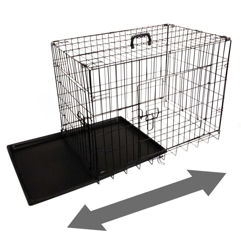 Folding Animal Cage, black 76 x 53 x 59 cm