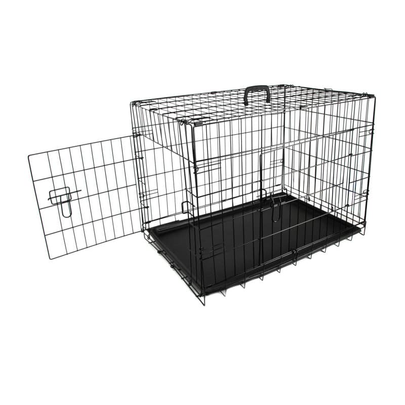 Folding Animal Cage, black 76 x 53 x 59 cm