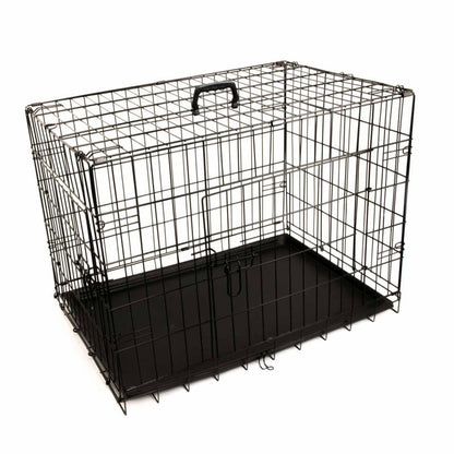 Folding Animal Cage, black 106 x 71 x 77 cm
