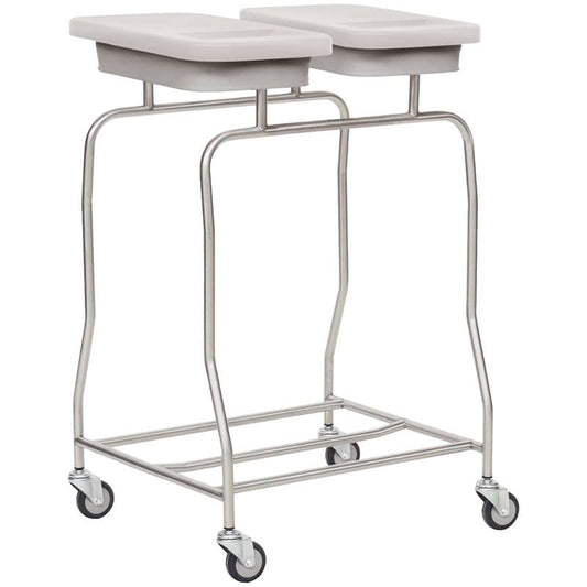 Laundry Trolley, 2 Compartments white